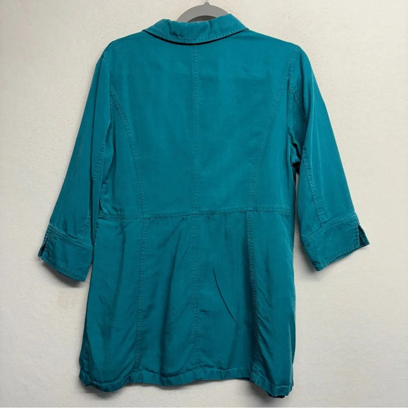 Soft Surroundings Marcie Jacket Womens M Medium Tencel Button Up Notch Pockets - Picture 2 of 8